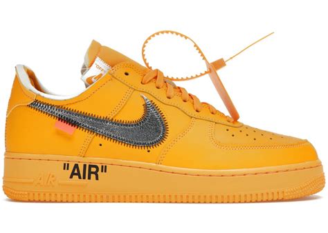 off white x nike air force 1 university gold